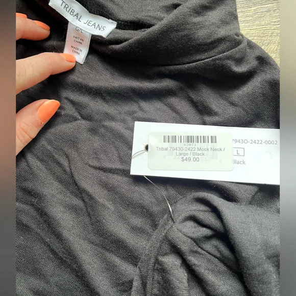 Tribal Jeans Cowl Neck NWT - Picture 3 of 3